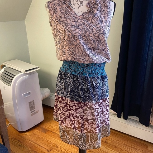 CAbi  Floral Print Boho Festival Midi Dress EUC - Picture 1 of 9